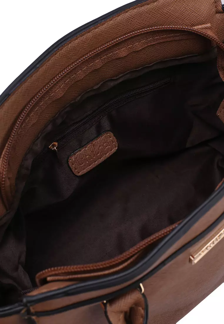 Saffiano Convertible Top Handle Bag