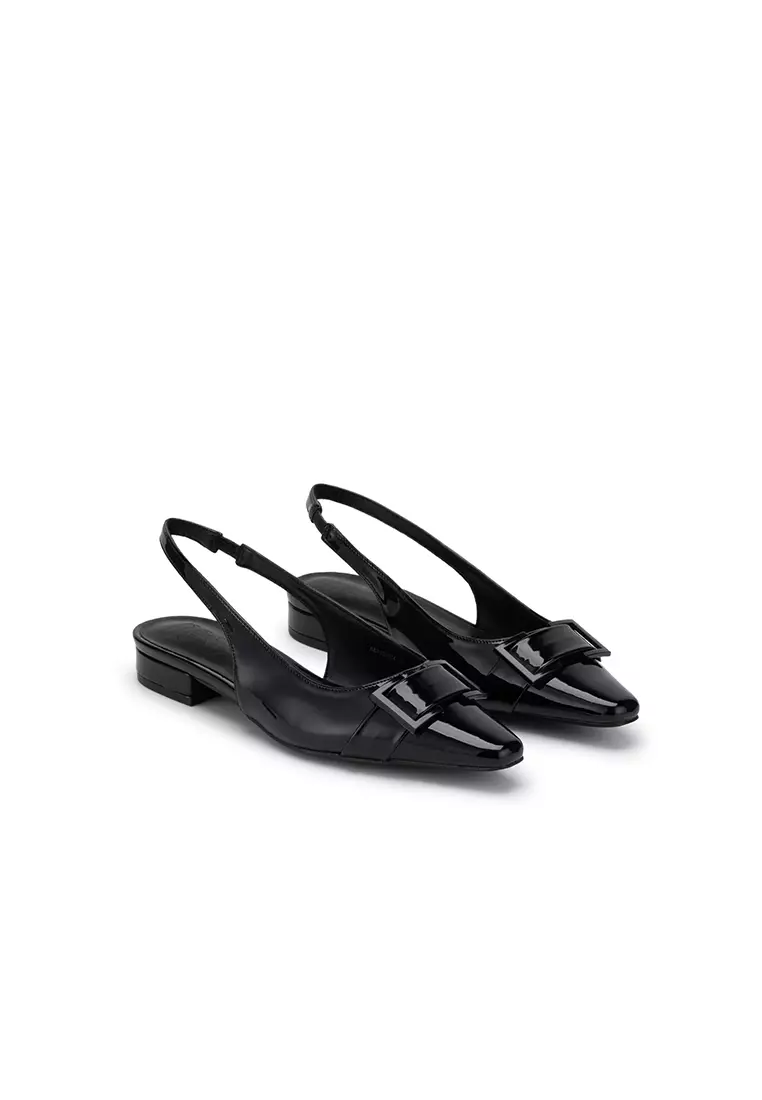 SPRAY BUCKLED WITH SLINGBACK PUMP