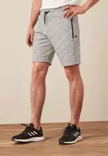 Mens jersey shorts with top zip pockets