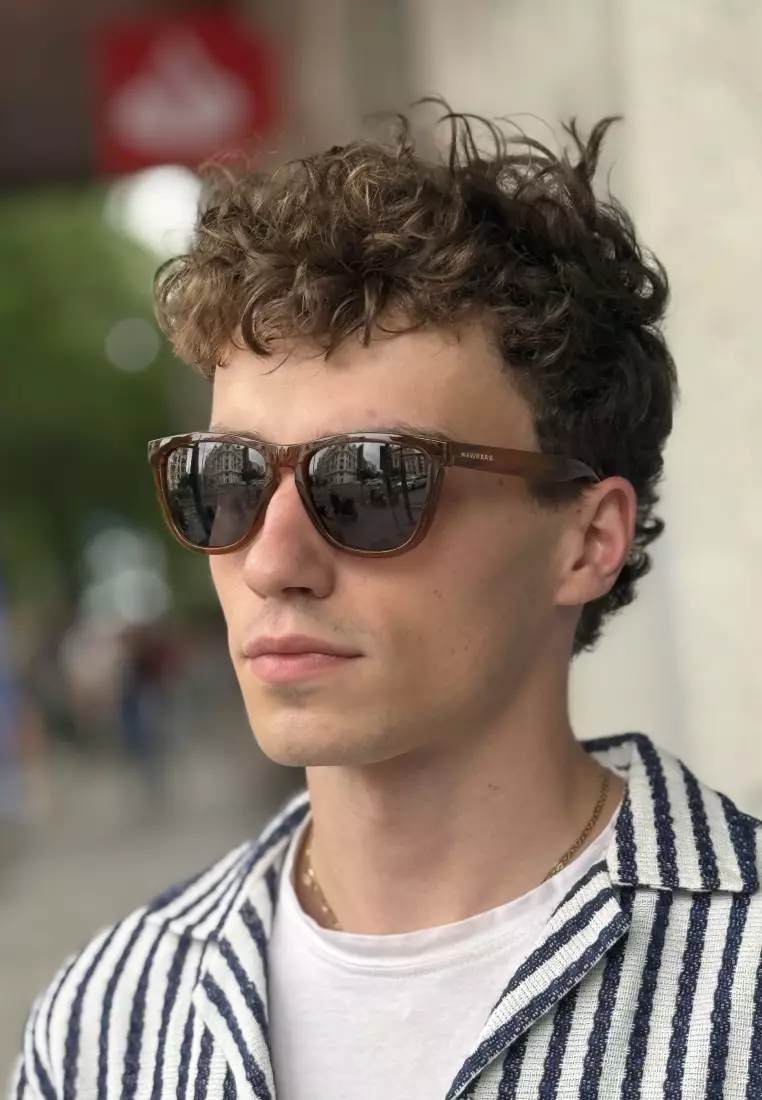 One Raw - Polarized Caramel Dark Sunglasses for Men and Women, Unisex. Official Product designed and Made in Spain