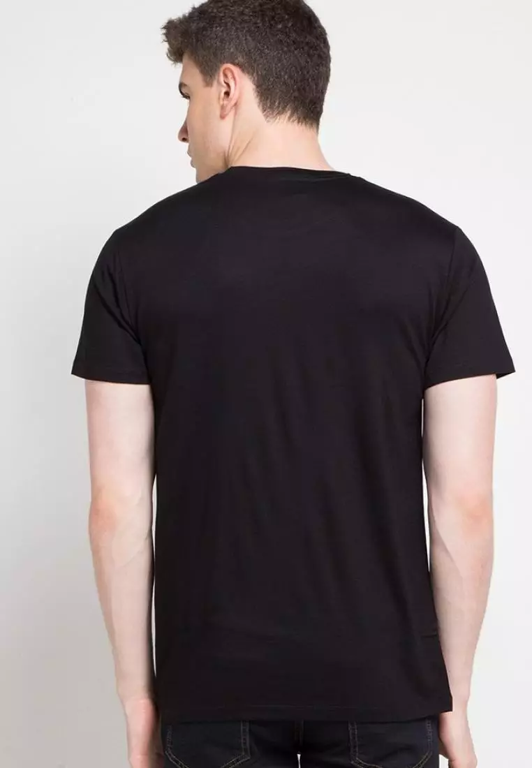 MTD45D sdi x logo blk T-shirt Kaos Pria Hitam