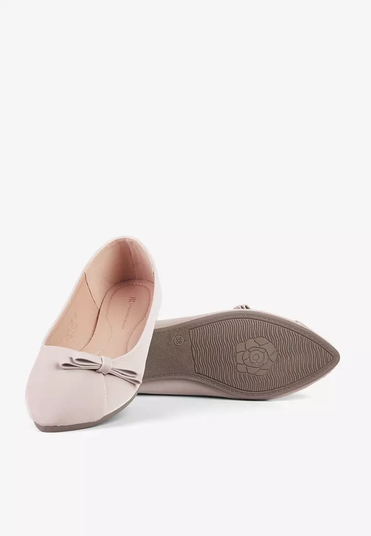 Sepatu Flatshoes Balet Wanita Aksen Pita L.Vira