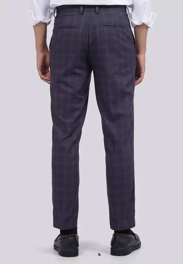 Slim Fit Formal Check Pants