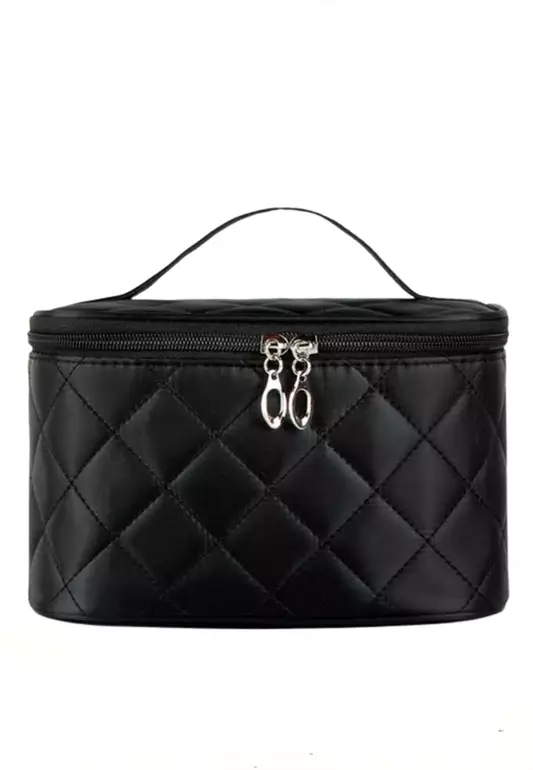 Elmar Tas Kosmetik Travel Wanita Portable Organizer Make Up Pouch Material Nylon ORIGINAL - Black