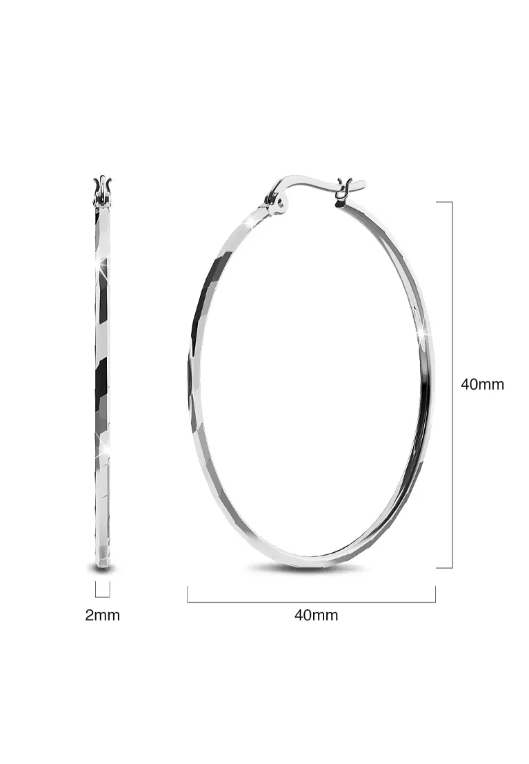 Solid 925 Sterling Silver Sophia Hoop Earrings