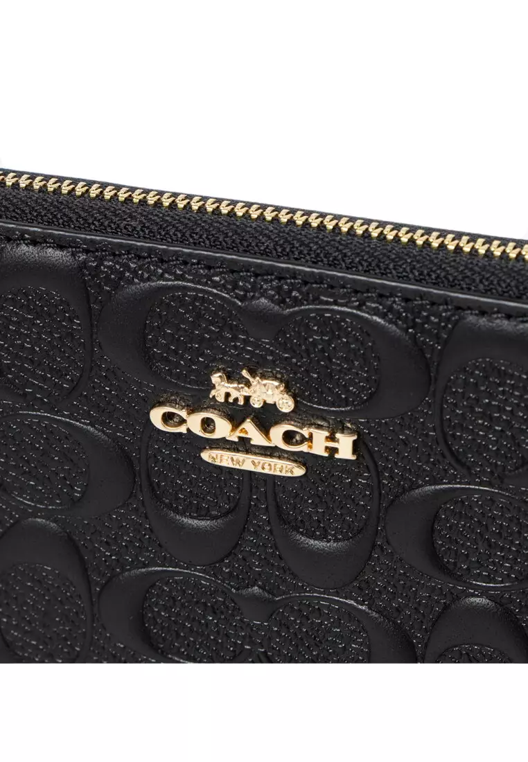 Coach Coach Medium ID Zip Wallet In Signature Leather Black 2023
