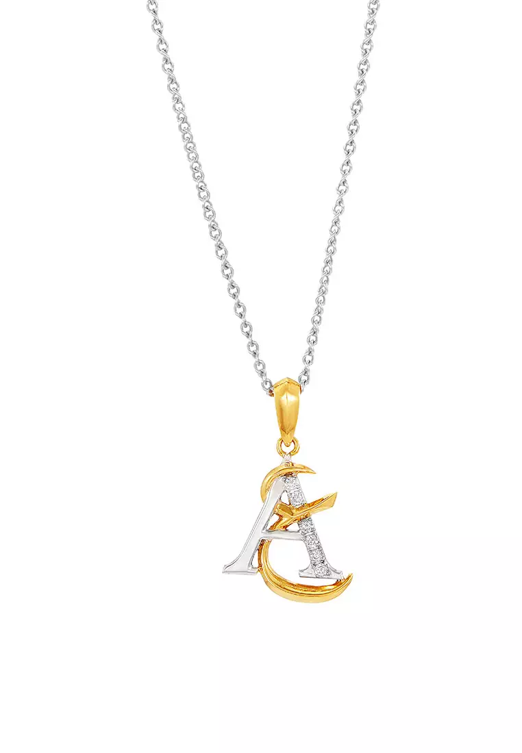 HABIB TULUS | Diamond Necklace in 375/9K Yellow and White Gold (Alphabet) 560710724(A-AIN)-WG