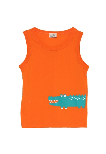 Milliot & Co. orange Gino Boys T-Shirt EFA36KA8E80DBEGS_1