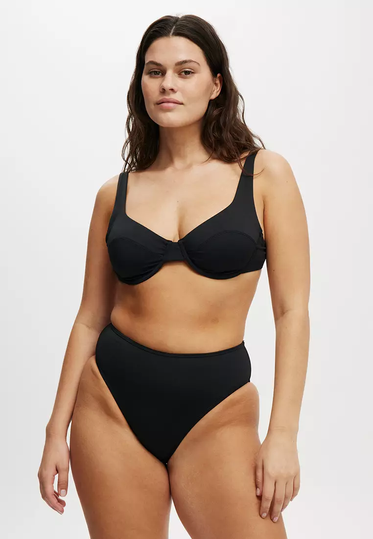 High Waisted Cheeky Bikini Bottom