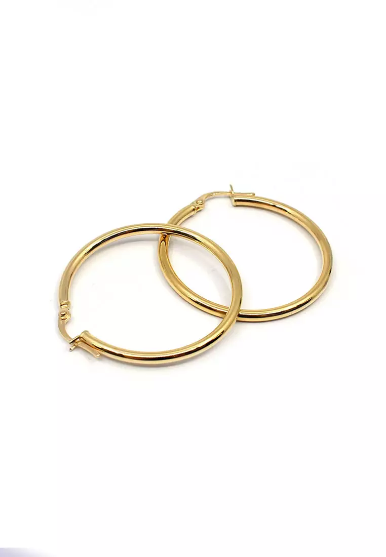 18K Italian Made Yellow Gold Earrings