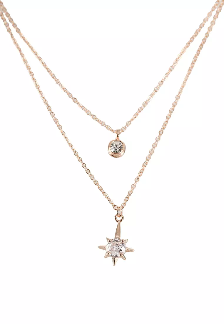 North Star Layered Pendant Necklace