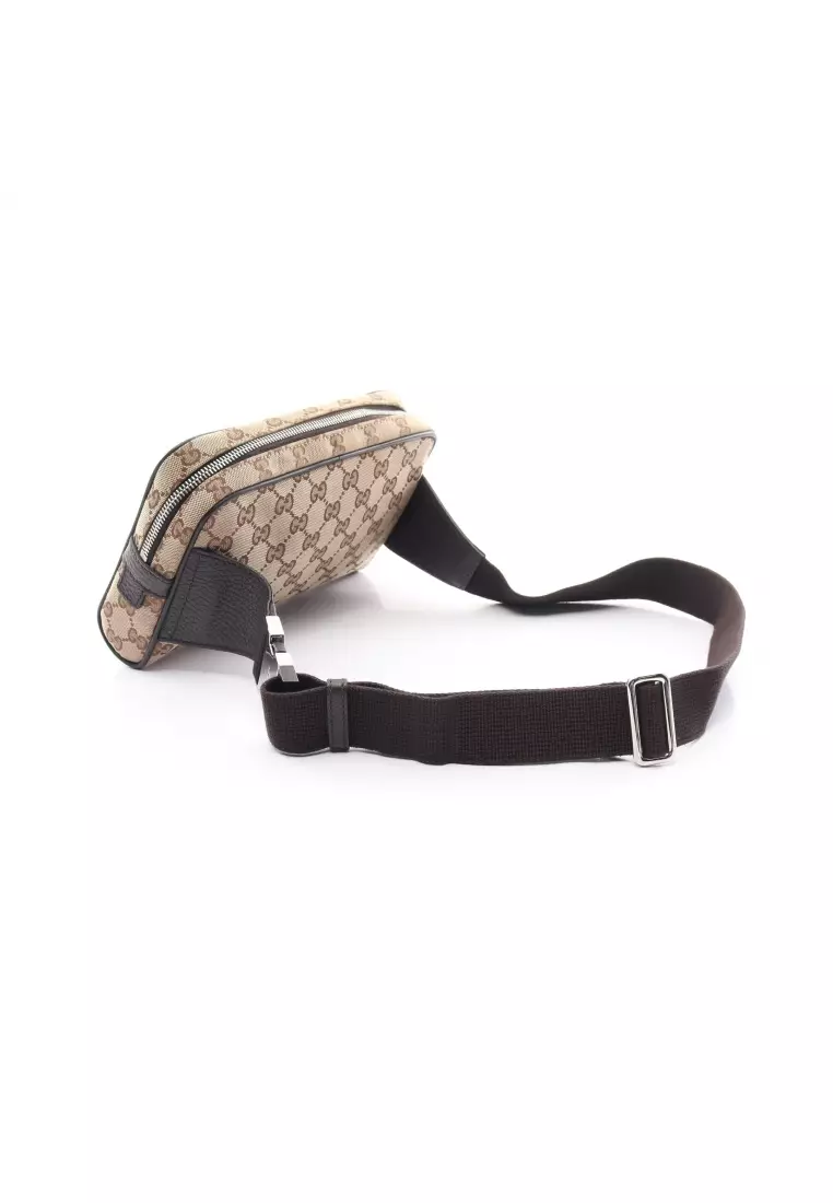 Buy Gucci Pre loved GUCCI GG canvas body bag waist bag canvas