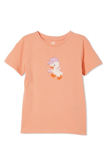 Cotton On Kids orange Penelope Short Sleeves Tee C1321KAF8E0F76GS_1