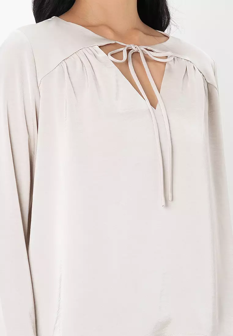 Mary Long Sleeves String Top