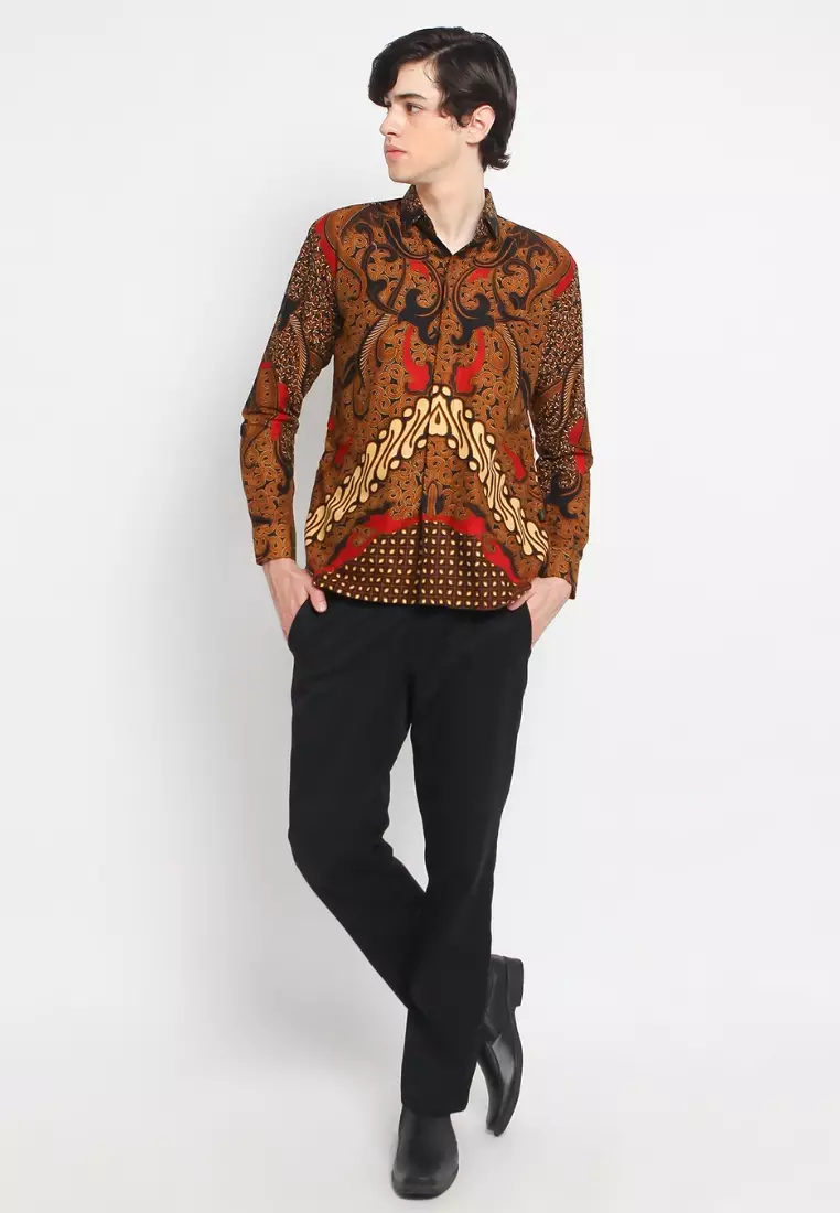Kresna Kemeja Batik Pria Premium Slimfit Modern Lengan Panjang