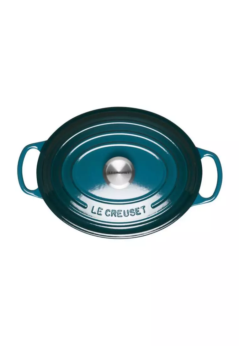 Buy Le Creuset Le Creuset Signature Deep Teal Cast Iron 31cm Oval Casserole Online Zalora Malaysia