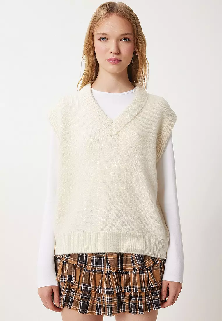V-Neck Knitted Sweater