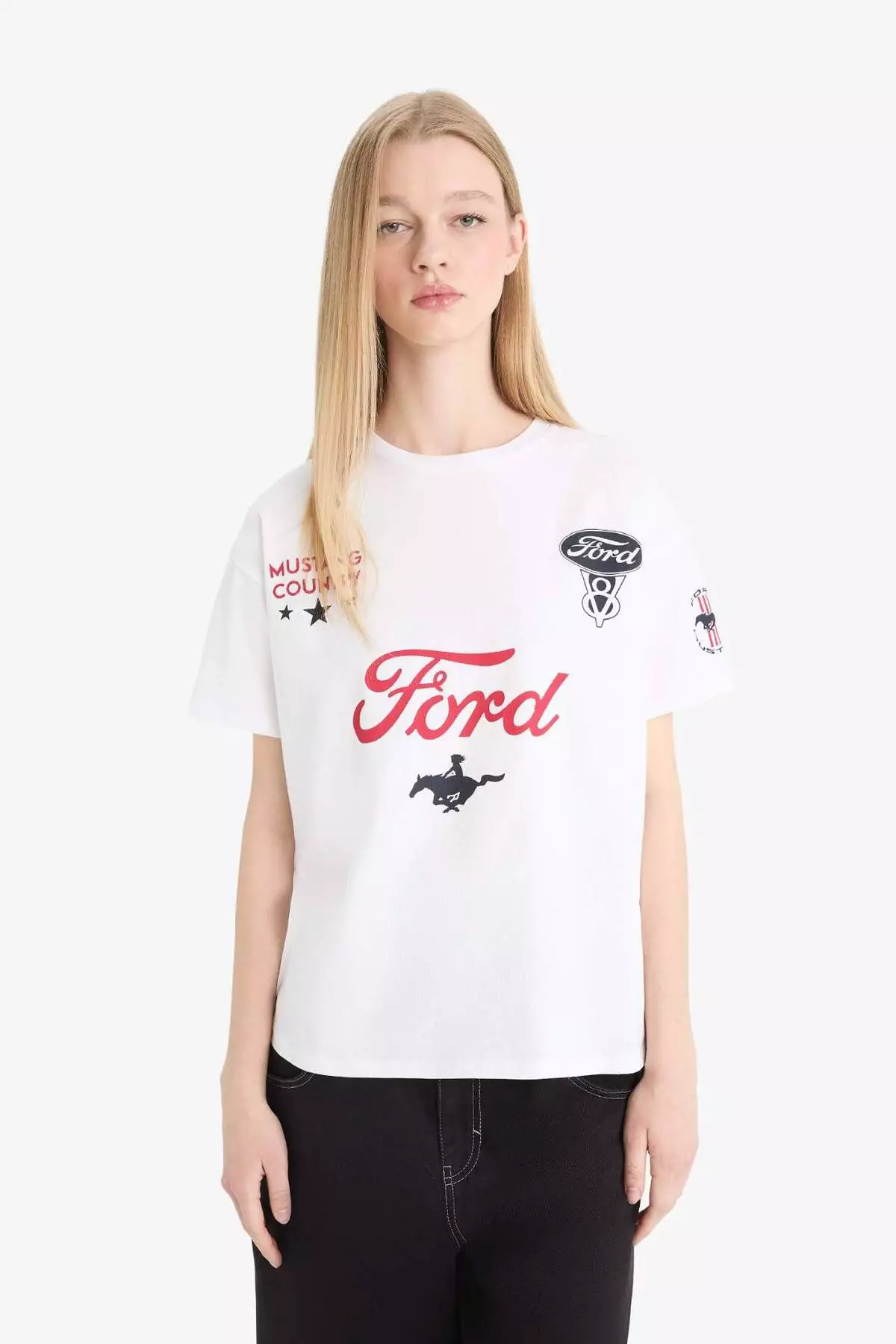 Ford Motor Company Oversize Tooling Back Printed T-Shirt F2399Ax25Sm