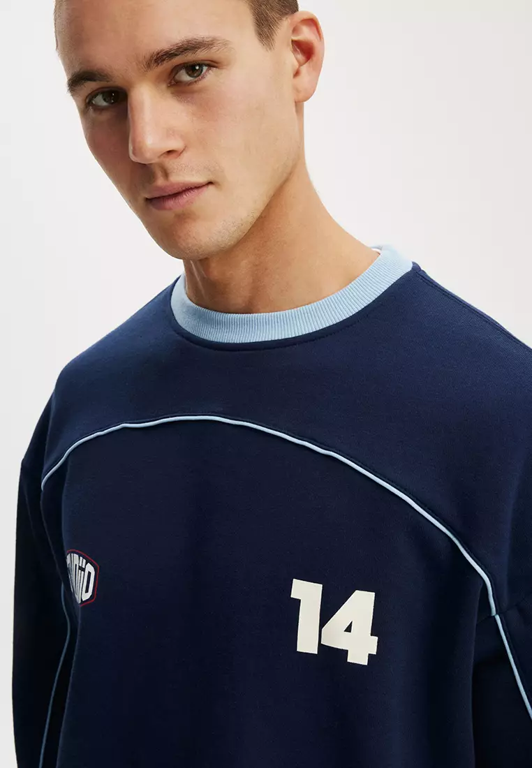 Buy Cotton On Box Fit Graphic Crew Sweater 2026 Online | ZALORA