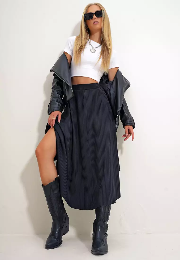Asymmetrical Midi Skirt