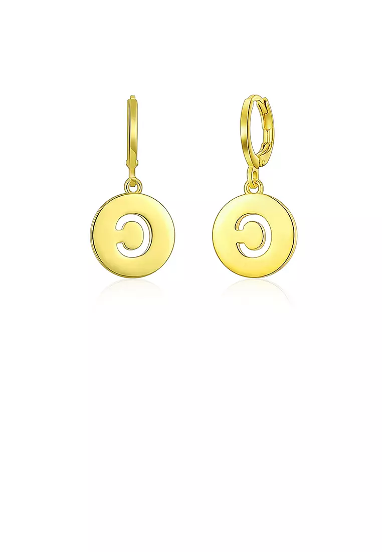 Buy Glamorousky Simple Golden Letter C Earrings 2024 Online