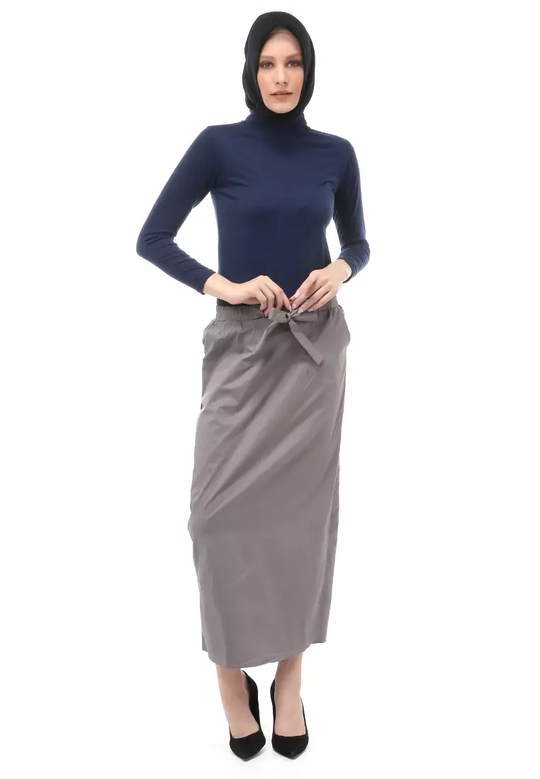 Patricia Rok Celana Muslimah Katun Jumbo XL Premium Quality - Grey