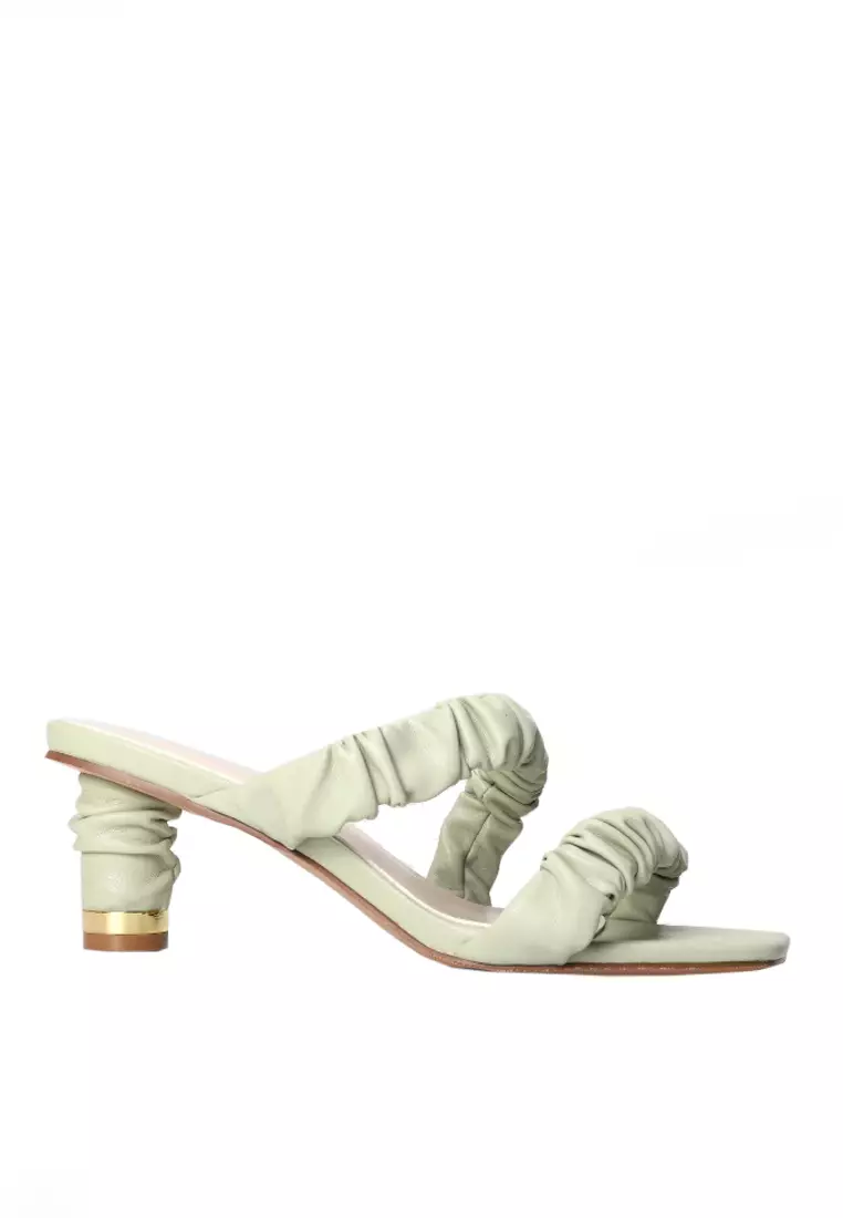 Discount on Twenty Eight Shoes  shoes - SKU: VANSA Ruffled Strap Mid-heel Sandals VSW-S3651801