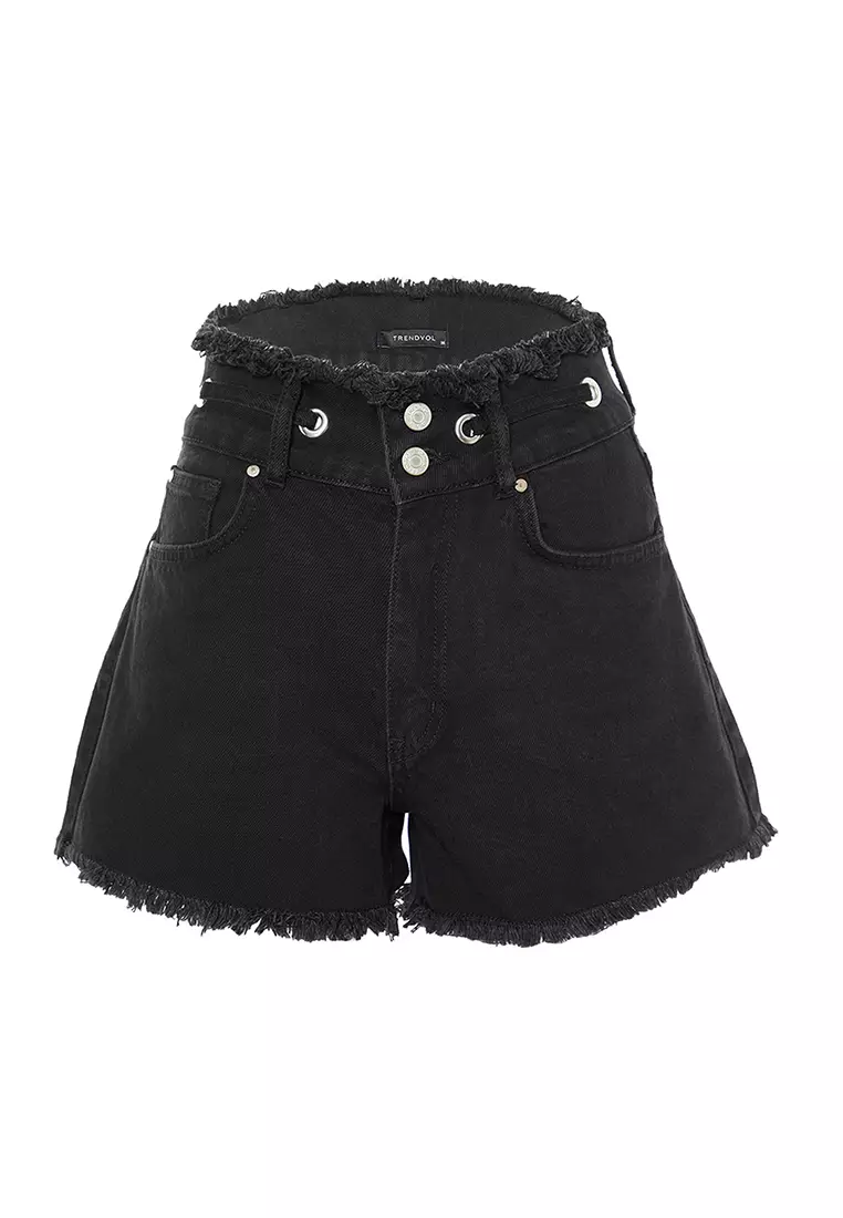 Frayed sale denim shorts