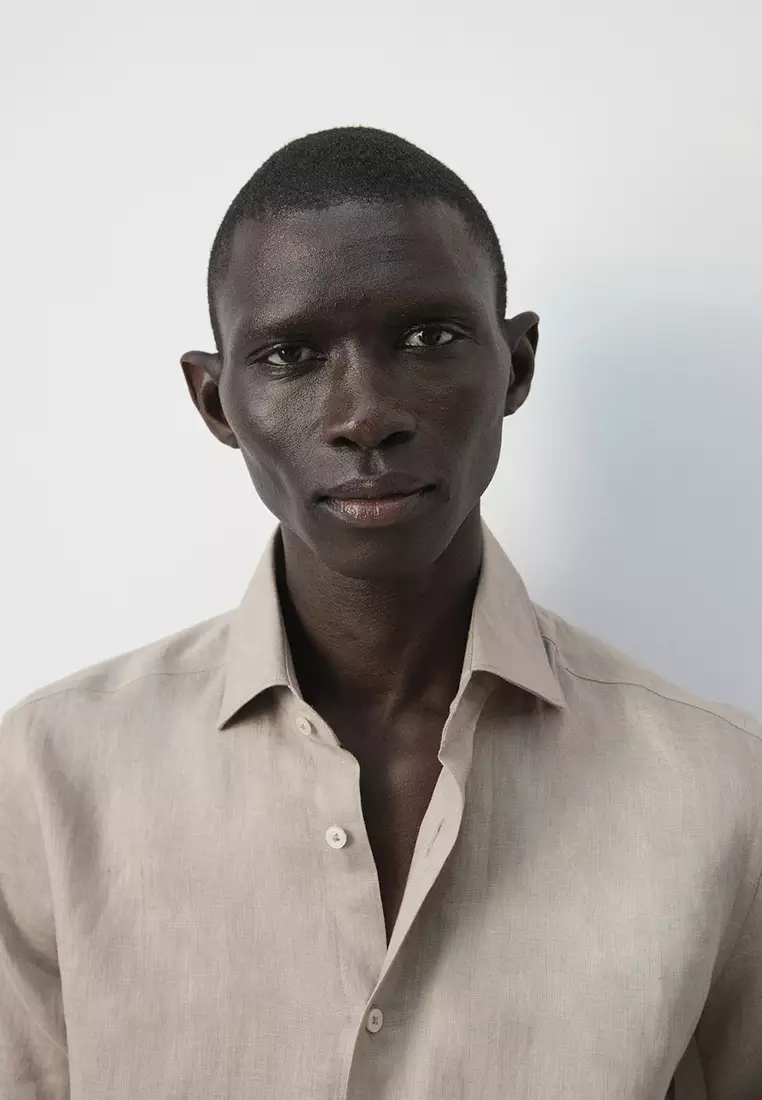 100% Linen Slim-Fit Shirt