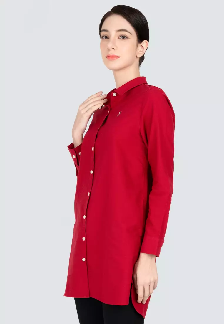 Polo Haus - Women’s Oxford Long Sleeve Shirt Dress WBSD001