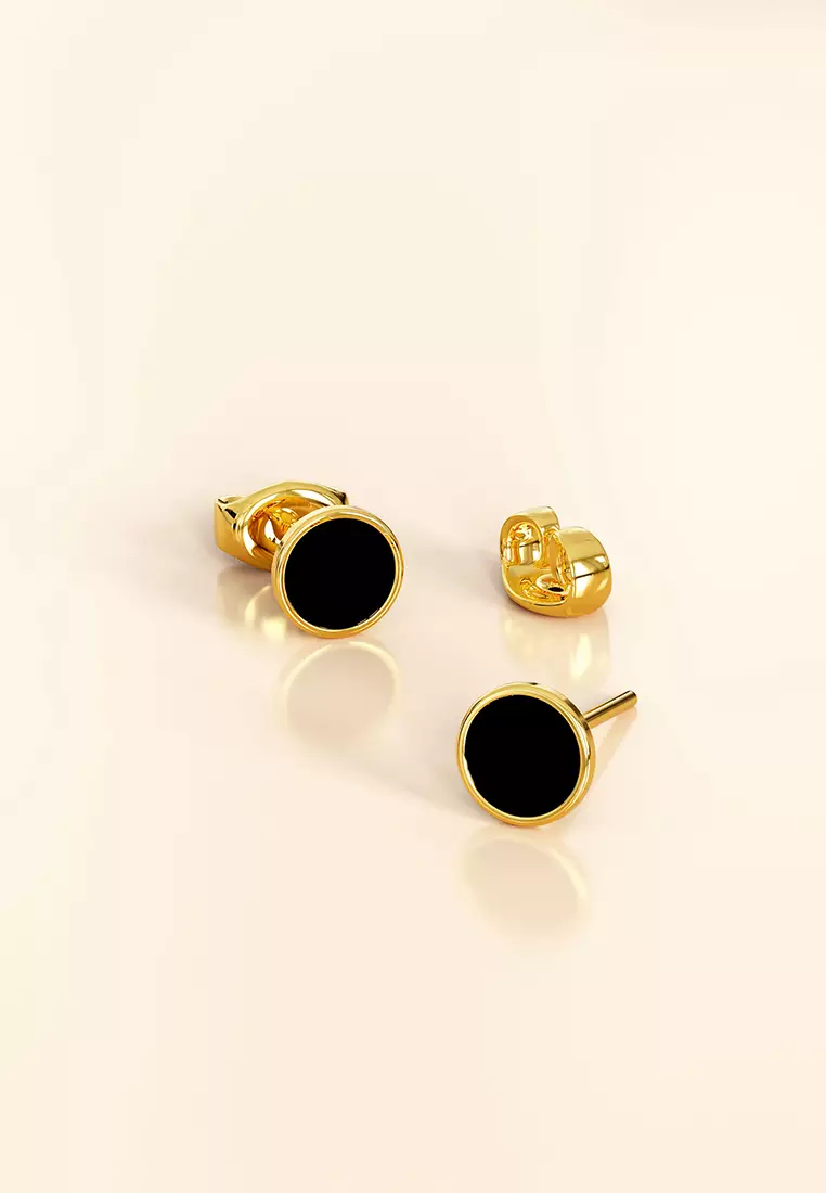 Mitch Stud Earrings in Gold 8mm