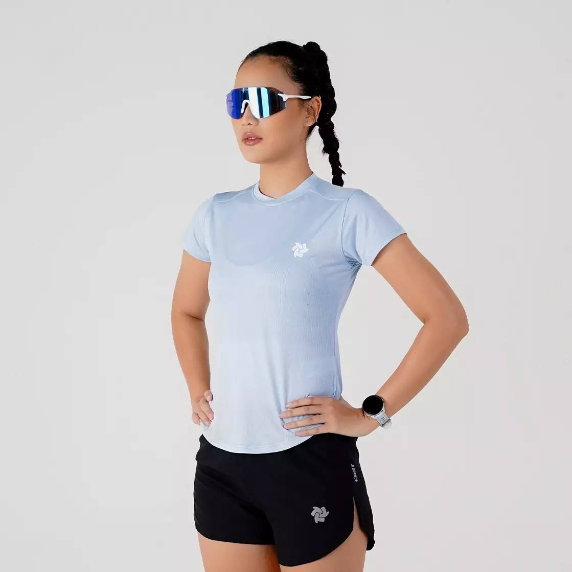 Tiento Kaos Dry Fit Women Black Baju Olahraga Lari