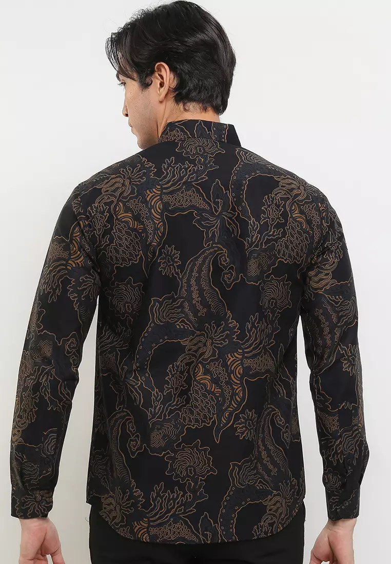BATIK TALENTA EXCLUSIVE Lengan panjang Slimffit BUNGGA KEMBANG SPT