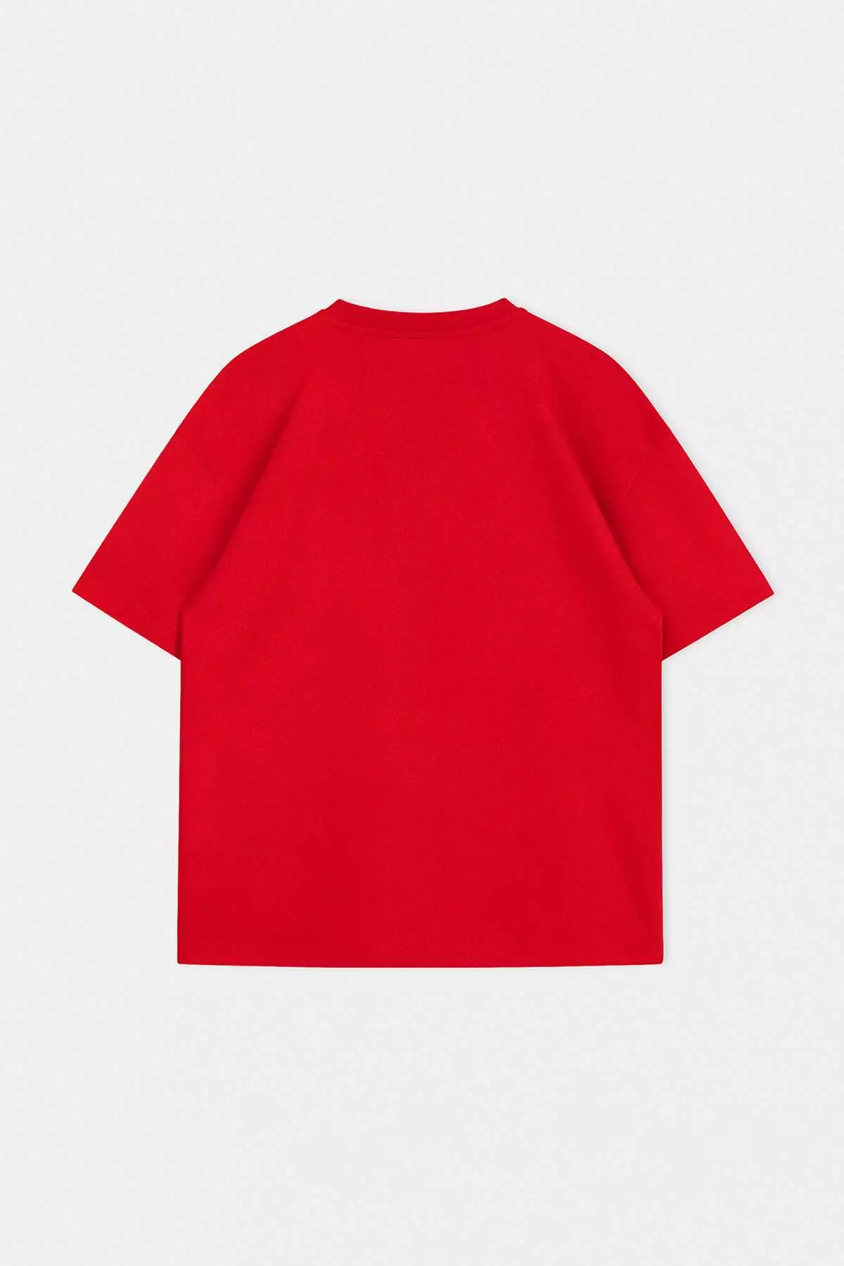 Unisex Red Oversize/Wide Cut Mushroom Embroidered 100% Cotton T-Shirt Tmnss26Ts00047