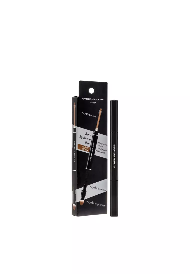 Cyber Colors  3 in 1 Eye Brow Pen #02 Dark Brown