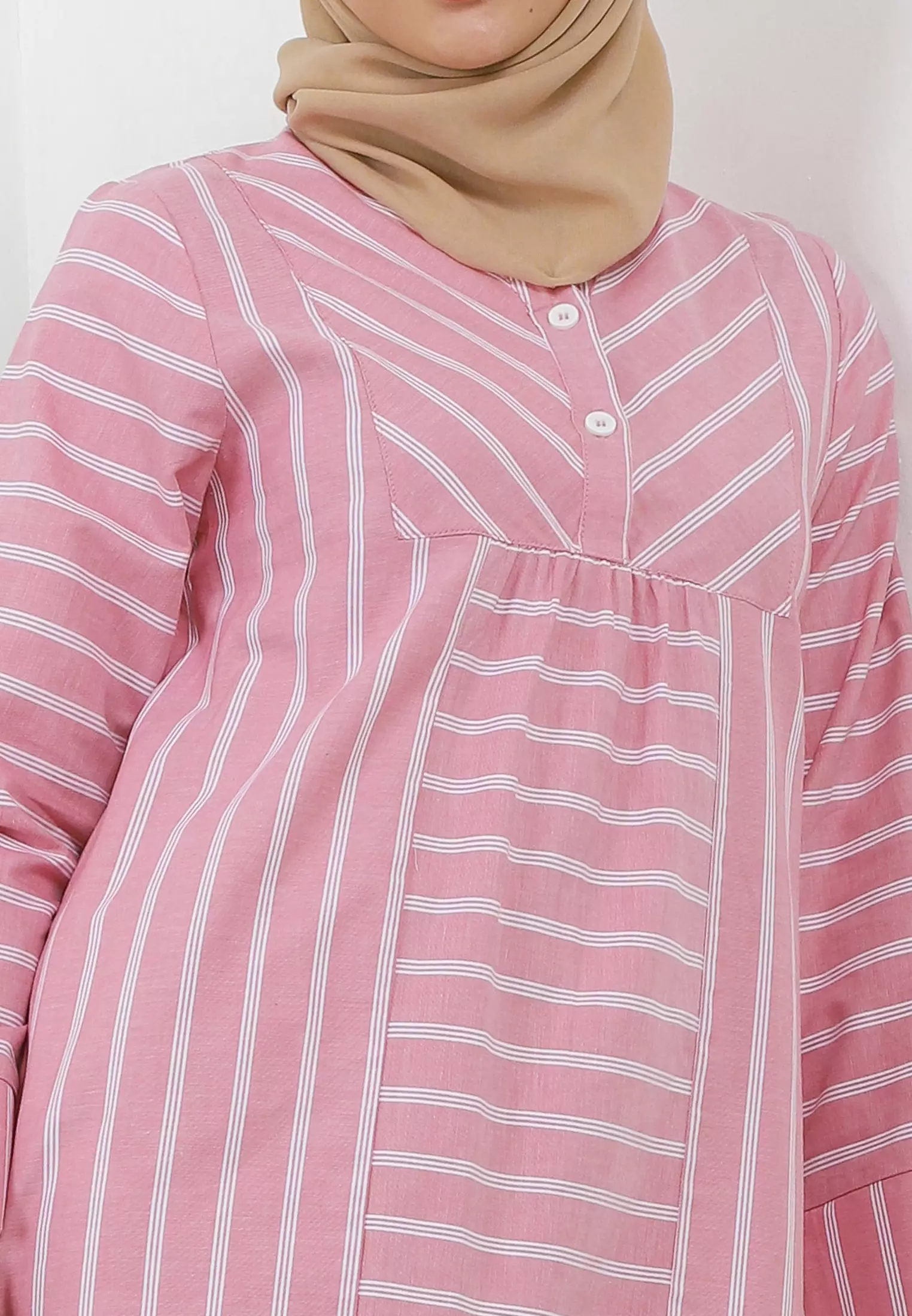 MFMW Dahana Tunik Merah Motif Salur