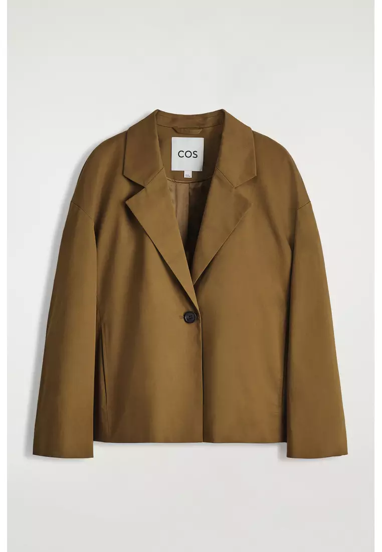 SINGLE-BUTTON COTTON BLAZER
