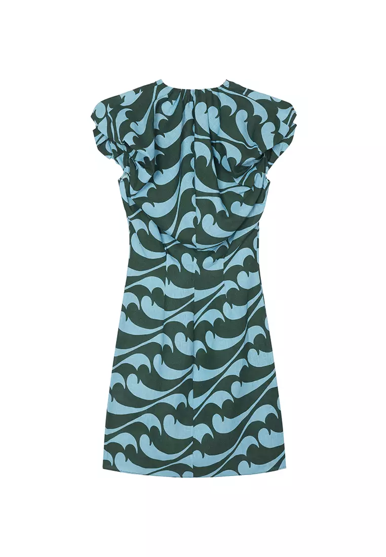 Eco-Friendly S-Line Fitted Avant-Garde Sleeveless Dress