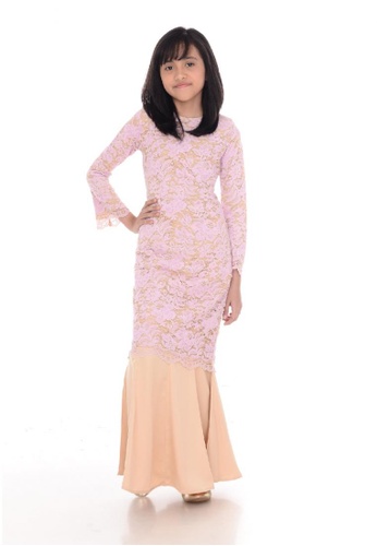 Buy Bmo Bmo Top Lace Baju Kurung Mawar Creame Online Zalora Malaysia