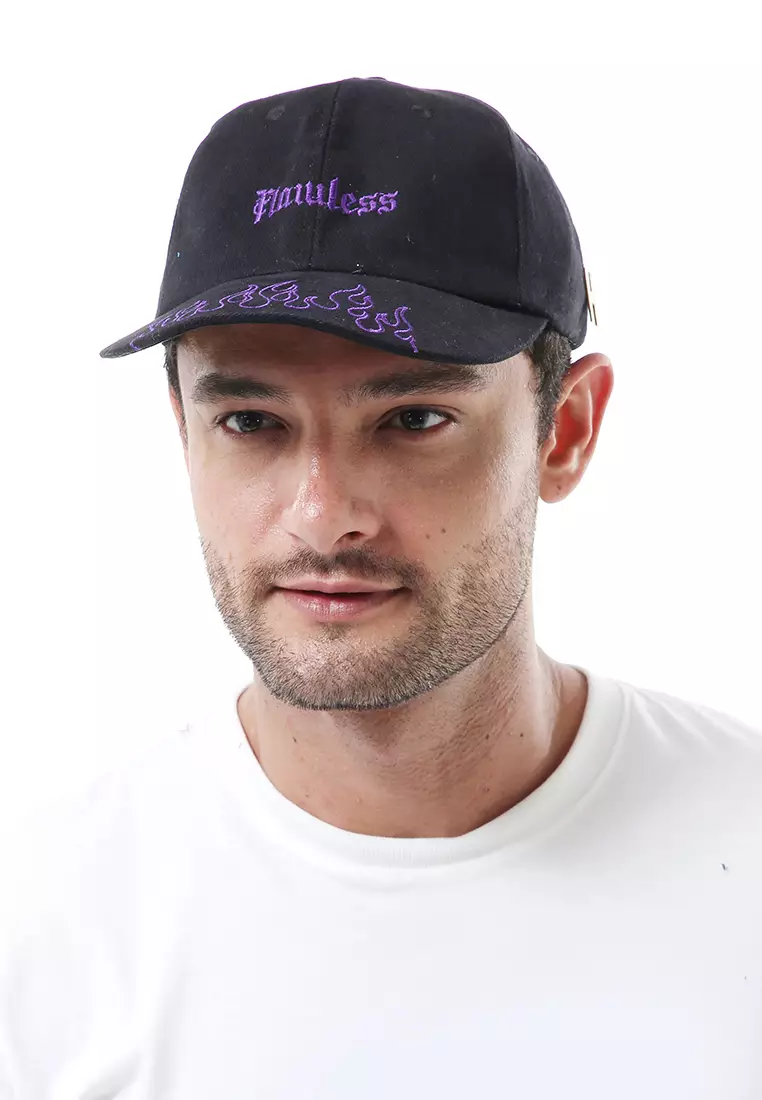 Drsh Aksesoris Fashion Topi Baseball Caps Unisex Desain Bordir Flawless Material Rafel Denim ORIGINAL - Black