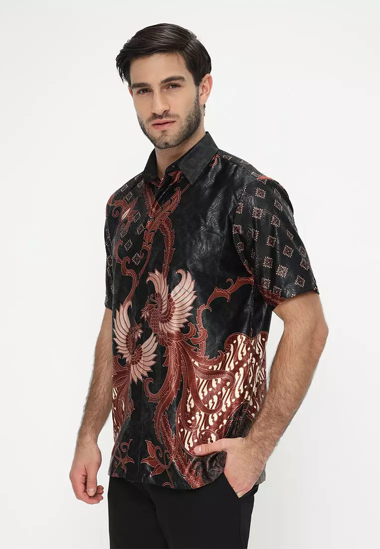 Hadinata Batik Pria Kemeja Pendek Indrayana Inaya