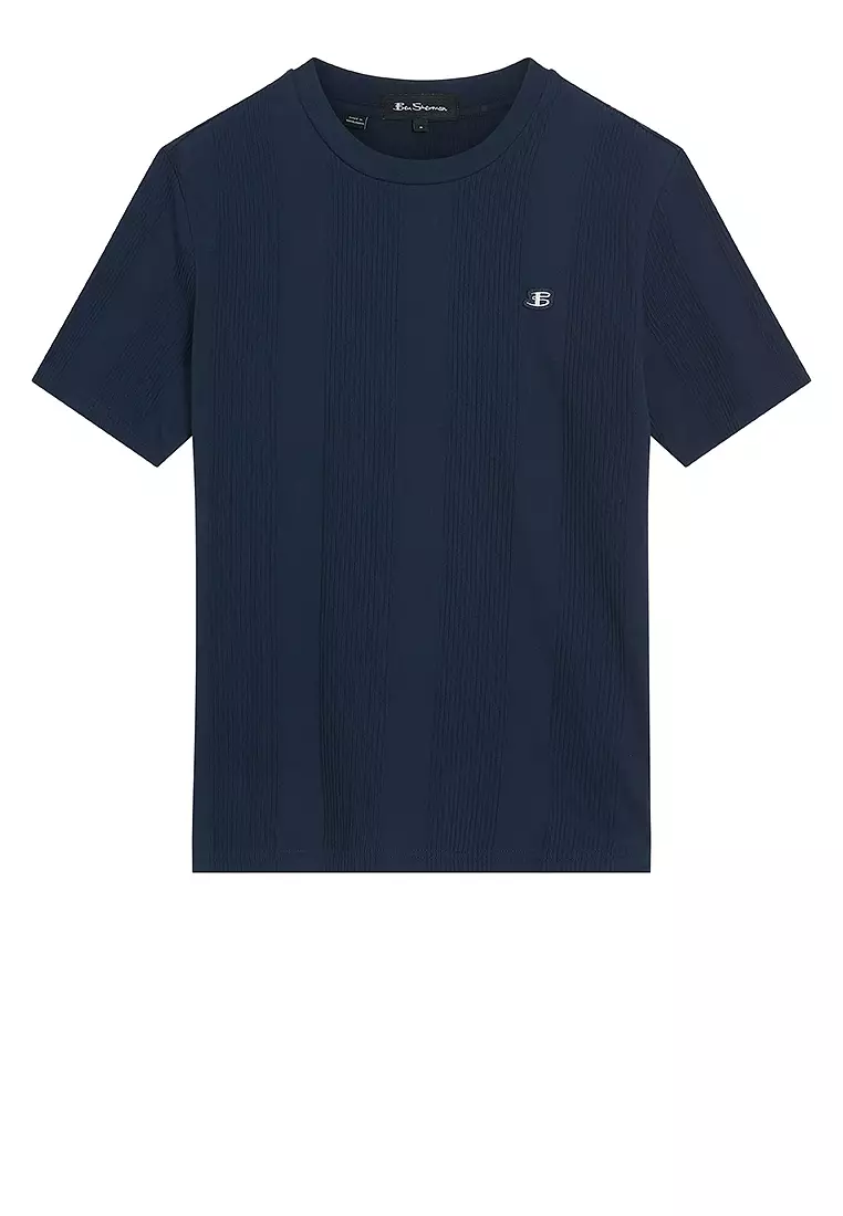 Textured Vertical Stripe Tee