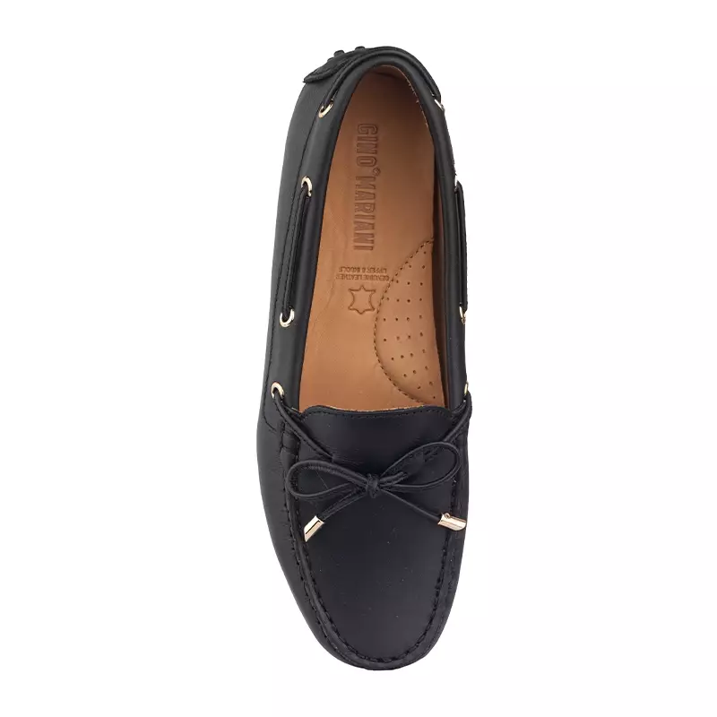 Sepatu Casual Wanita Loafer Moccasin Gino Mariani Ellen Black