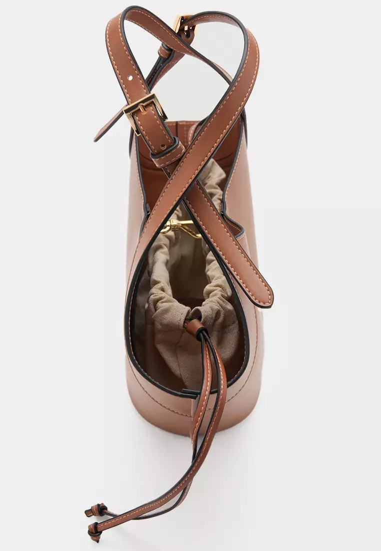 Medium Faux Leather Shoulder Bag