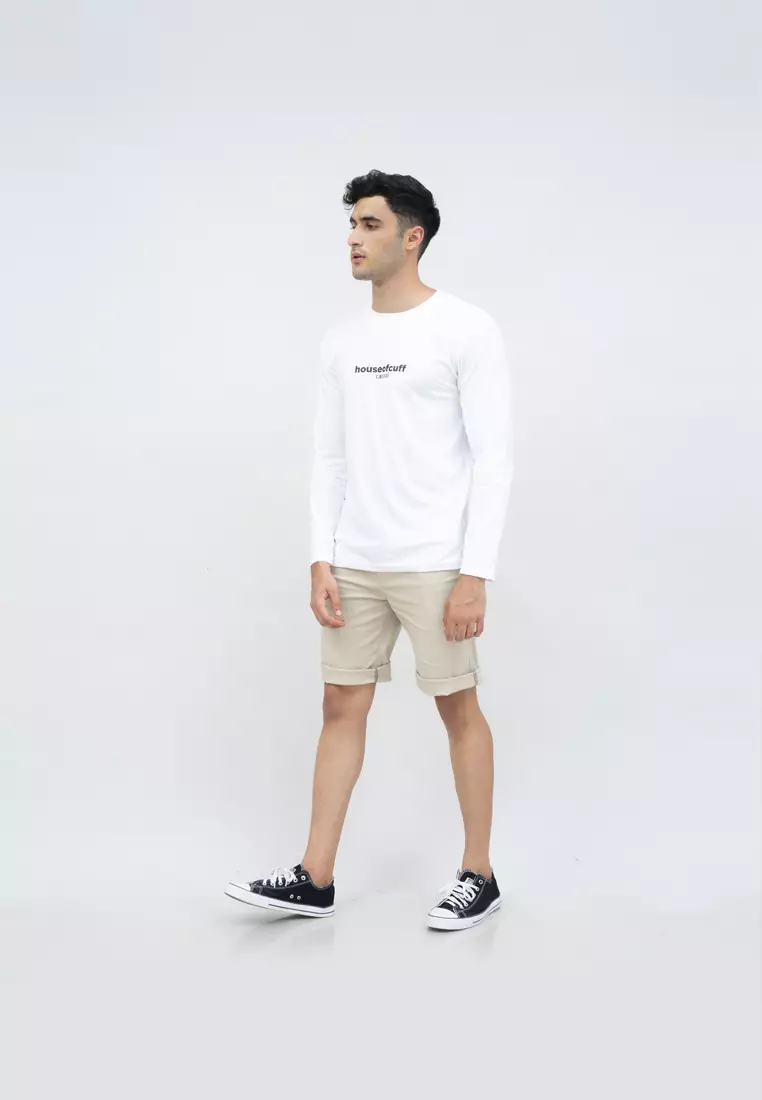 Kaos cotton combed lengan panjang pria unisex houseofcuff Crunk
