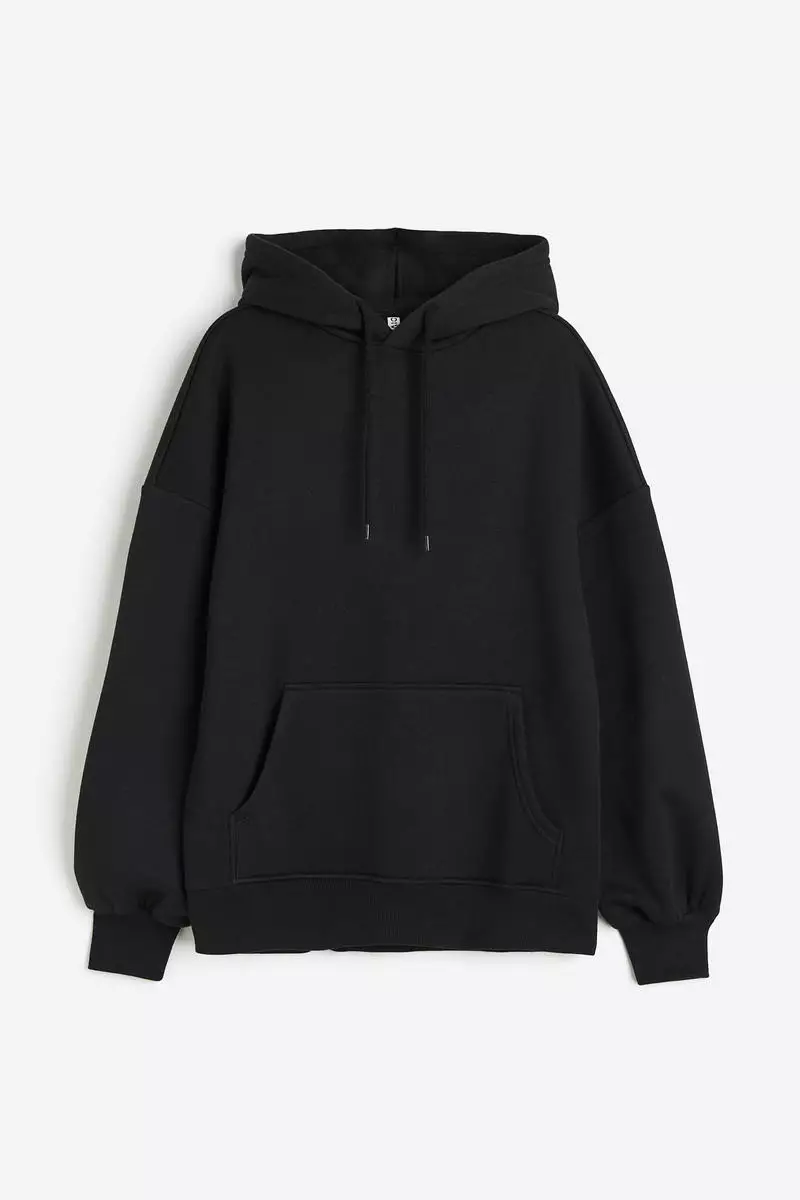 H&m black hoodie womens online