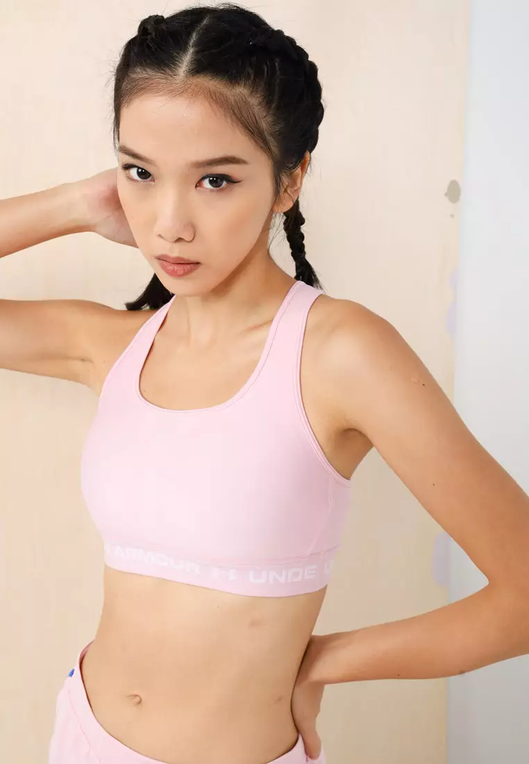 Under Armour, Mid Support Crossback Sports Bra, Penta Pink/Rose