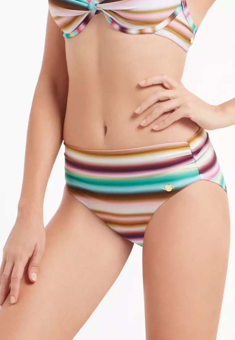 Sunset Paradiso粉紫色經典剪裁泳褲