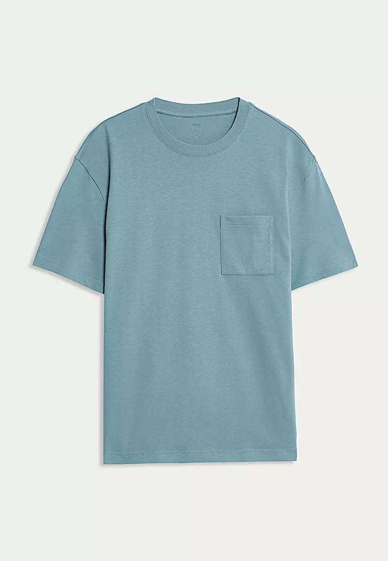 Pure Cotton Midweight Pocket T-Shirt