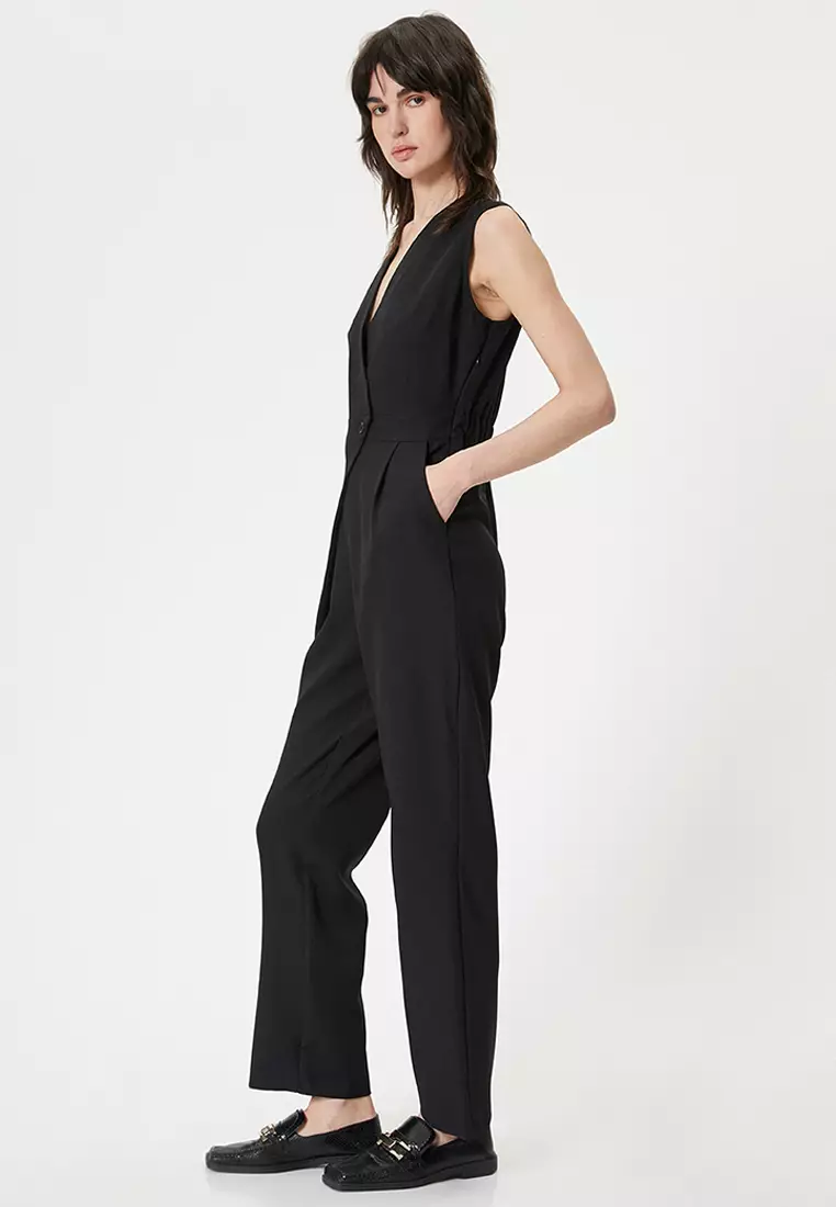 Koton Baby Mädchen Overall-Kleid - Ärmellos Mit Quadrat-Ausschnitt & Rüschen